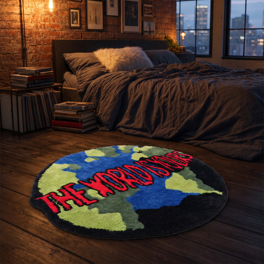 The World Is Yours Globe Rug lifestyle photo