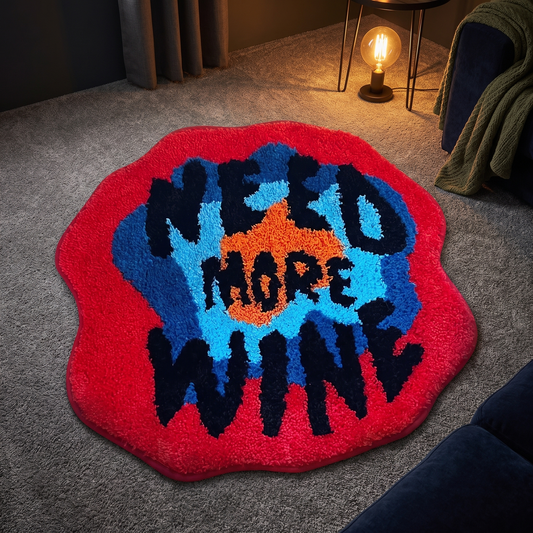 Need More Wine Rug lifestyle photo