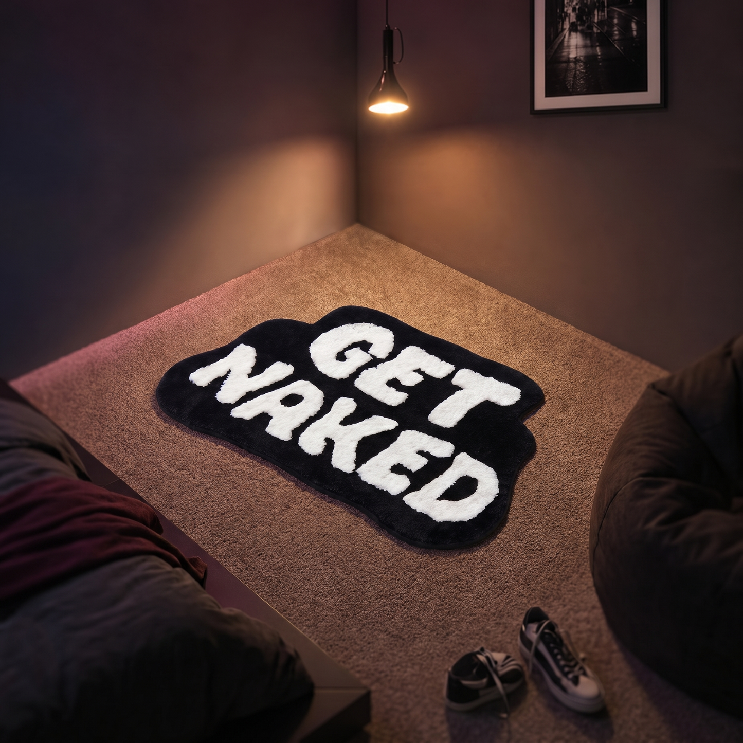 Get Naked Bubble Letter Bath Mat lifestyle photo