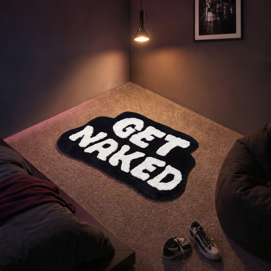 Get Naked Bubble Letter Bath Mat lifestyle photo