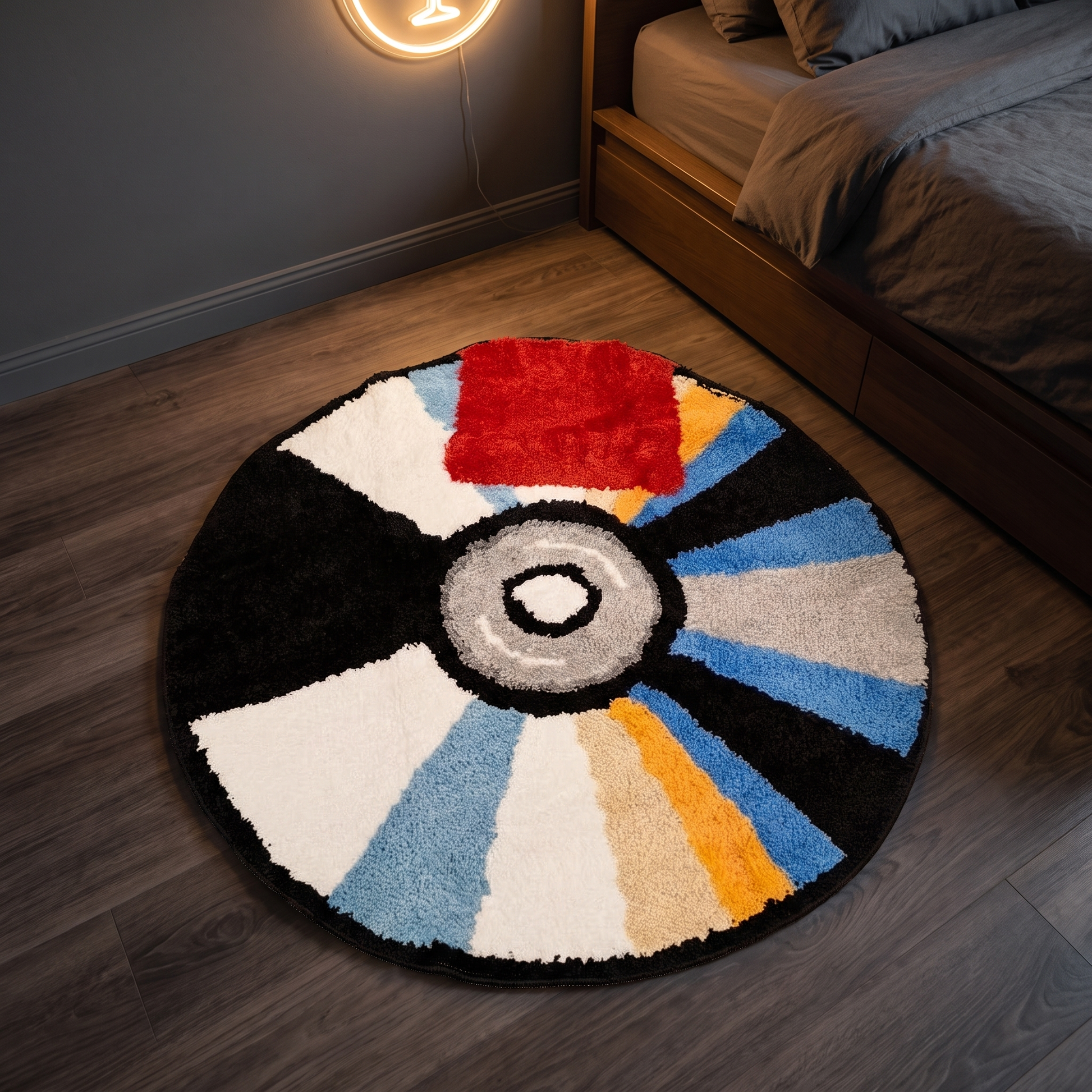 Vibrant CD Shaped Rug lifestyle photo